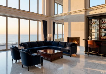 Presidential penthouse suite living area